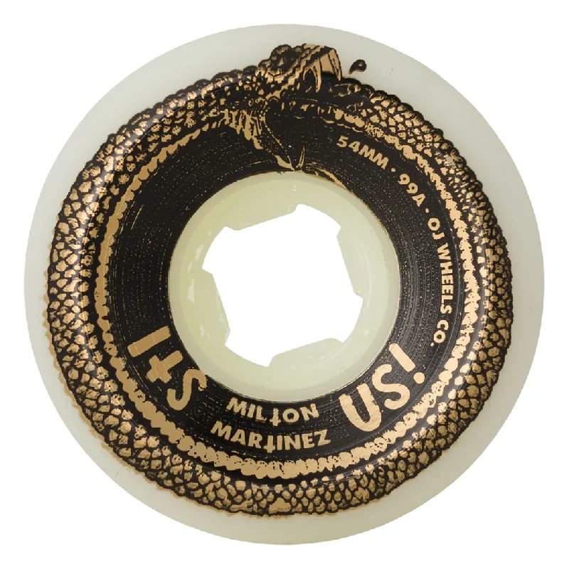 Skateboard Wheels For Skatepark Rides-OJS Martinez It's Us Hardline Gold/White 99A 54mm - Skateboard Wheels