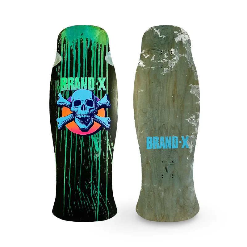 Skateboard Deck For Unparalleled Grip-Knucklehead ONE-OF-A-KIND, FLUORESCENT & GLOW IN DARK Hammerhead Deck 10.6"x31" HAND-PAINTED (1 of 1)