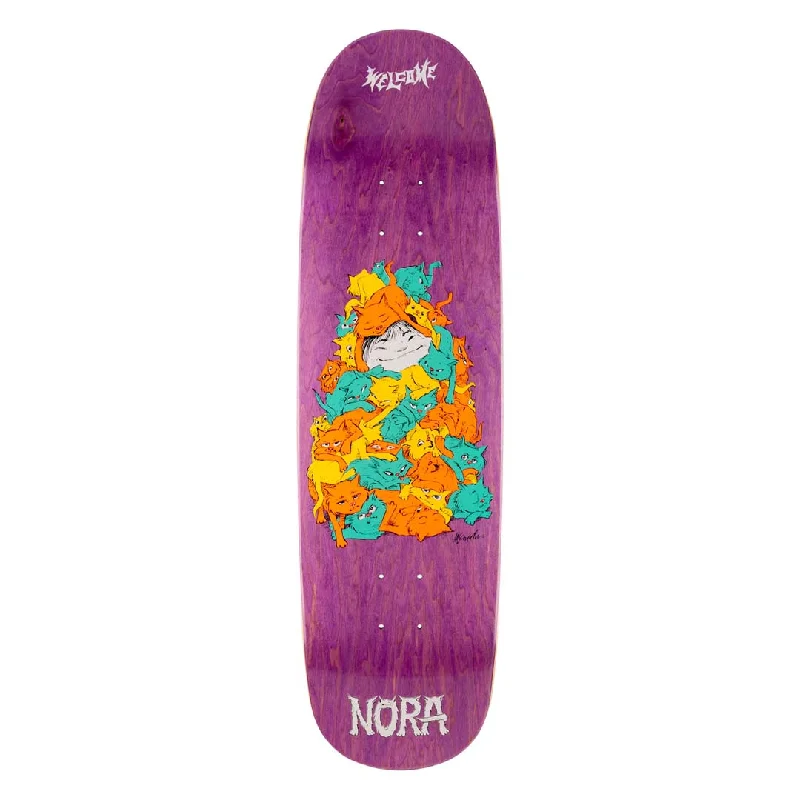 Skateboard Deck For Ultimate Strength-Welcome -  Purr Pile on Sphynx - Nora Vasconcellos Pro Model - 8.8 - Skateboard Deck