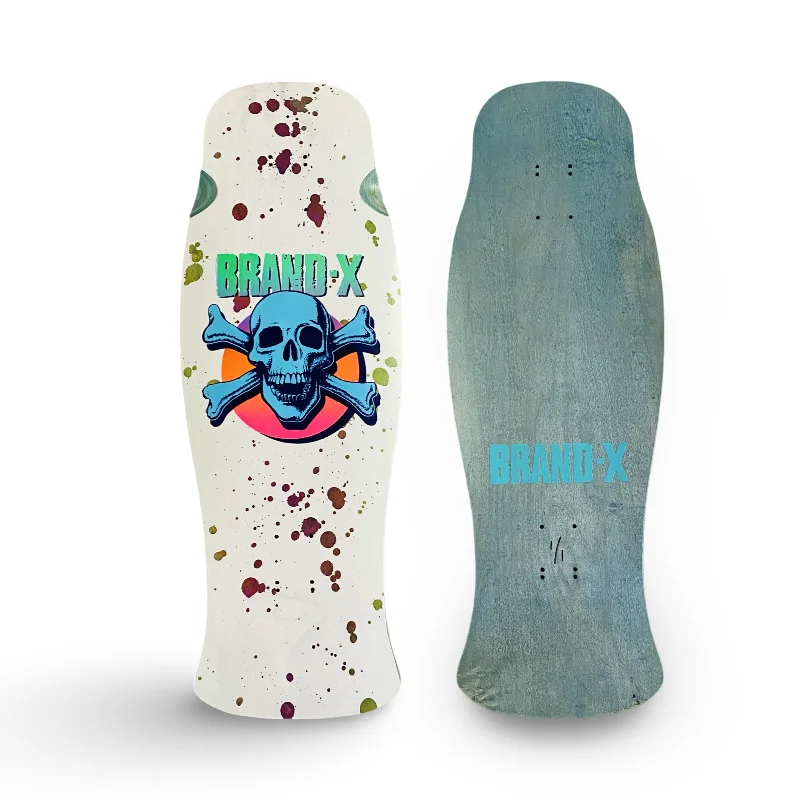 Skateboard Deck For Superior Shock Absorption-Knucklehead ONE-OF-A-KIND, FLUORESCENT & GLOW IN DARK Hammerhead Deck 10.6"x31" HAND-PAINTED (1 of 1)