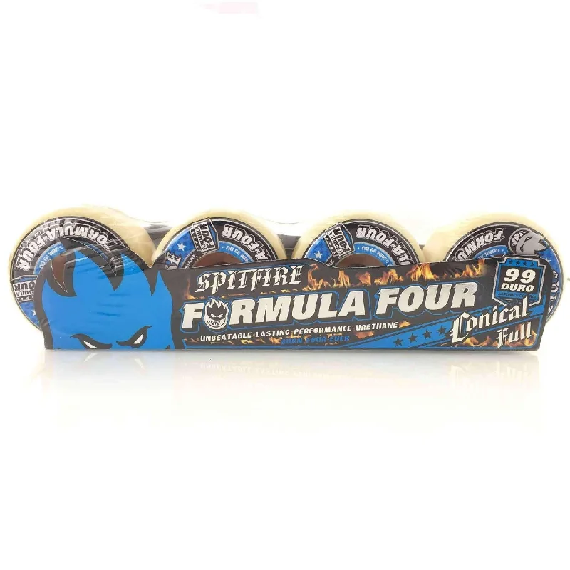 Skateboard Wheels With Unique Color Options-Spitfire Formula Four Conical Full 99 Duro Skateboard Wheels 53mm