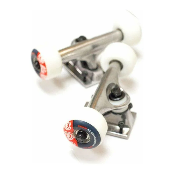 Skateboard Trucks With Maximum Stability-ELEMENT COMPONENT SET 5.25" SKATEBOARD TRUCKS + WIELEN  ASSORTED