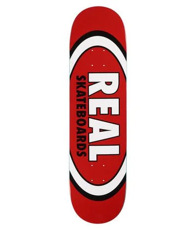 Skateboard Deck With Non-Slip Texture-Real Deck Classic Oval 8.125