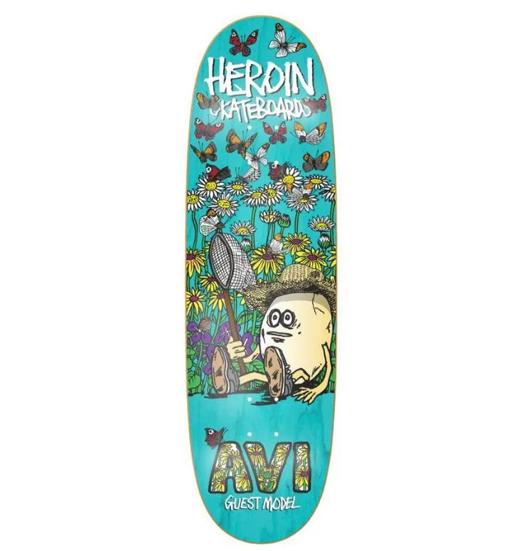 Skateboard Deck With Carbon Fiber-Heroin Deck Avi Guest Egg 8.8