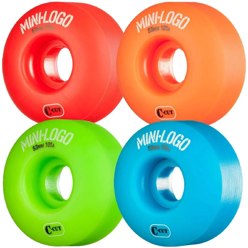 Skateboard Wheels With High Resilience-Mini Logo C-Cut Multi Colour Skateboard Wheels Multi 52mm