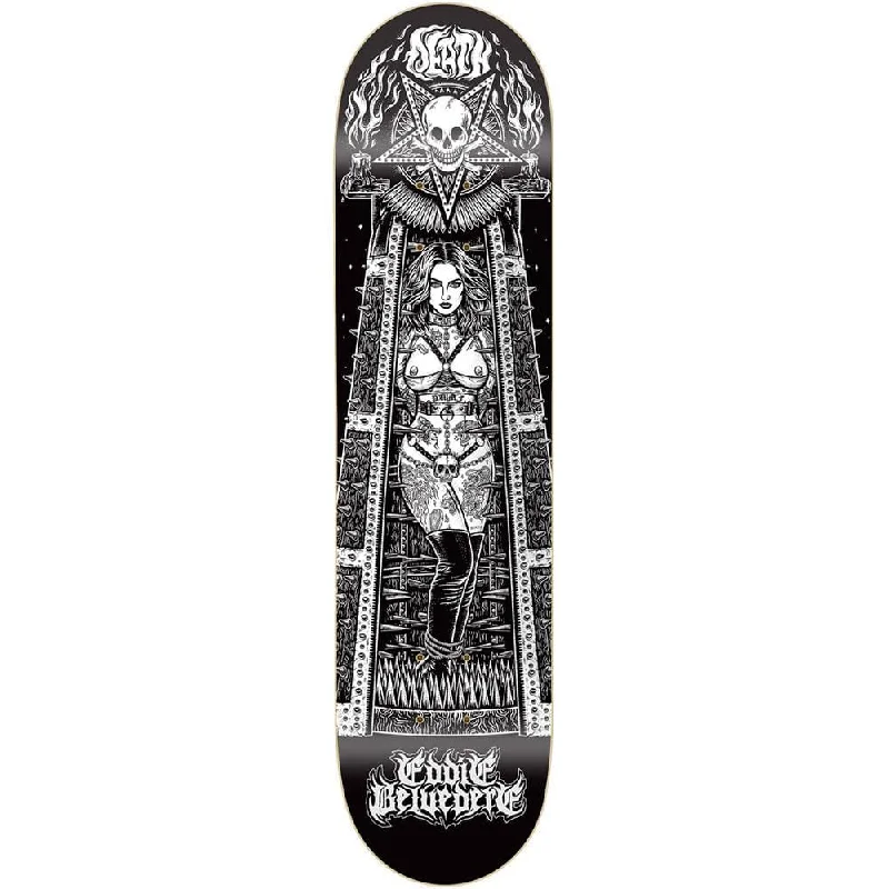 Skateboard Deck For Superior Shock Absorption-Death Skateboards Eddie Belvedere Maiden Skateboard Deck 8.75"