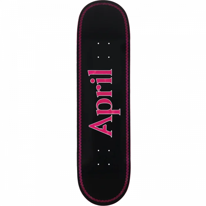 Skateboard Deck For Ultimate Strength-APRIL SKATEBOARDS OG LOGO PINK BLACK HELIX DECK 8.5