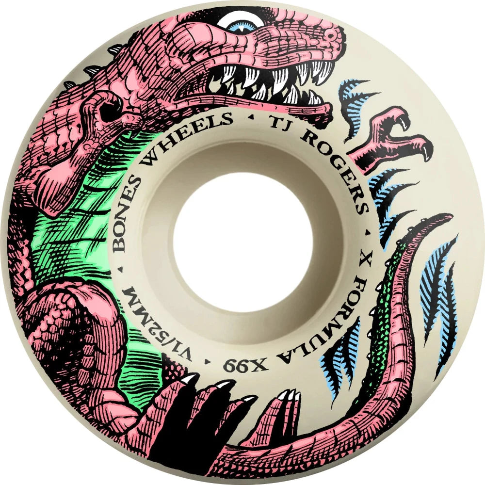 Skateboard Wheels For City Skating-Bones X-Formula Rogers Dino Sortas V1 Standard X-99a 54mm - Skateboard Wheels