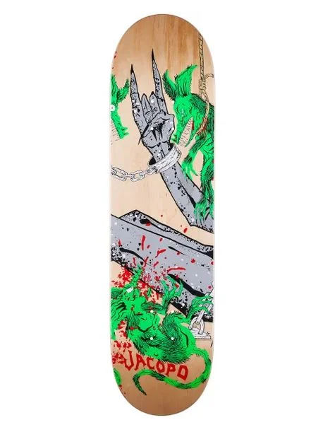 Skateboard Deck With Enhanced Comfort-Baker Deck JC Toxic Rats 8.25