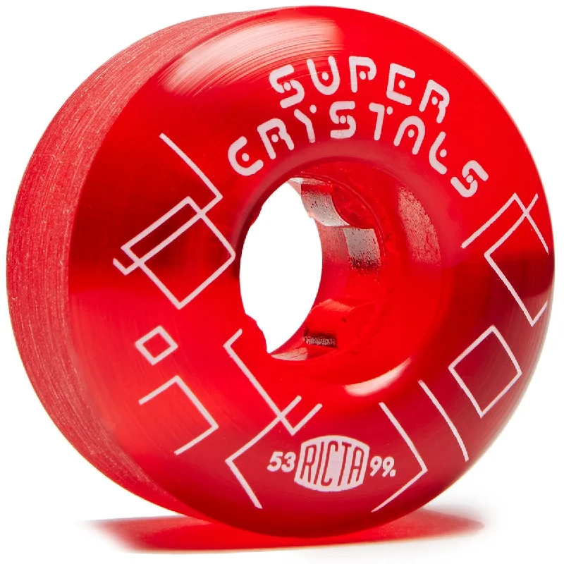 Skateboard Wheels With Smooth Edge Design-Ricta Super Crystals Red 99A - Skateboard Wheels