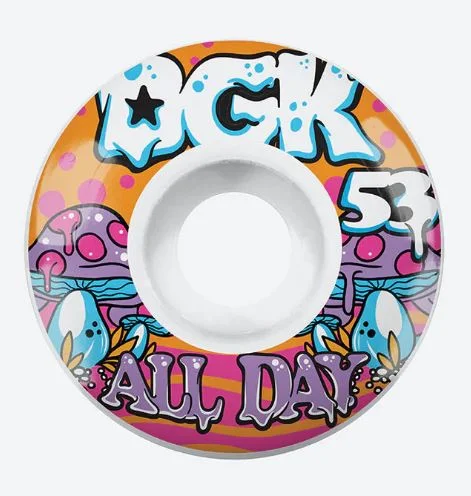 Skateboard Wheels With Minimal Rolling Resistance-DGK Wheels 53mm Sunshine