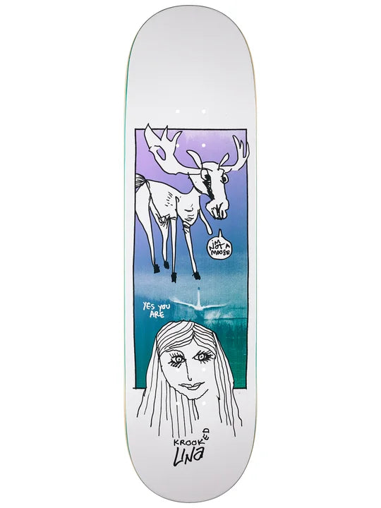 Skateboard Deck For Stylish Rides-Krooked Una Debate True Fit Deck - 8.25