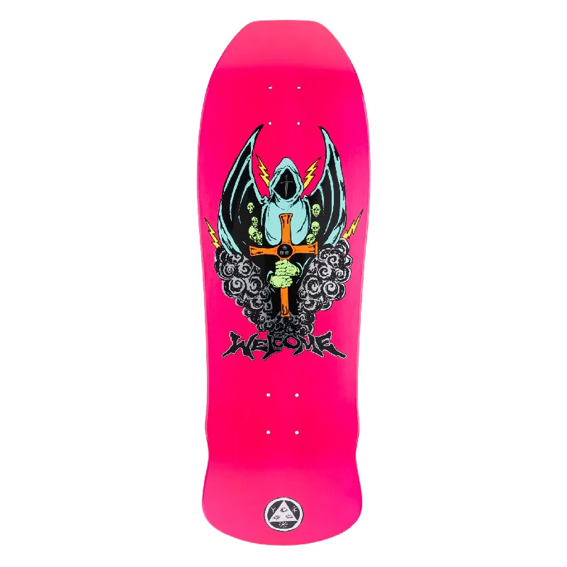 Skateboard Deck With Professional Endorsement-Knight on Early Grab - Neon Pink Dip - 10"