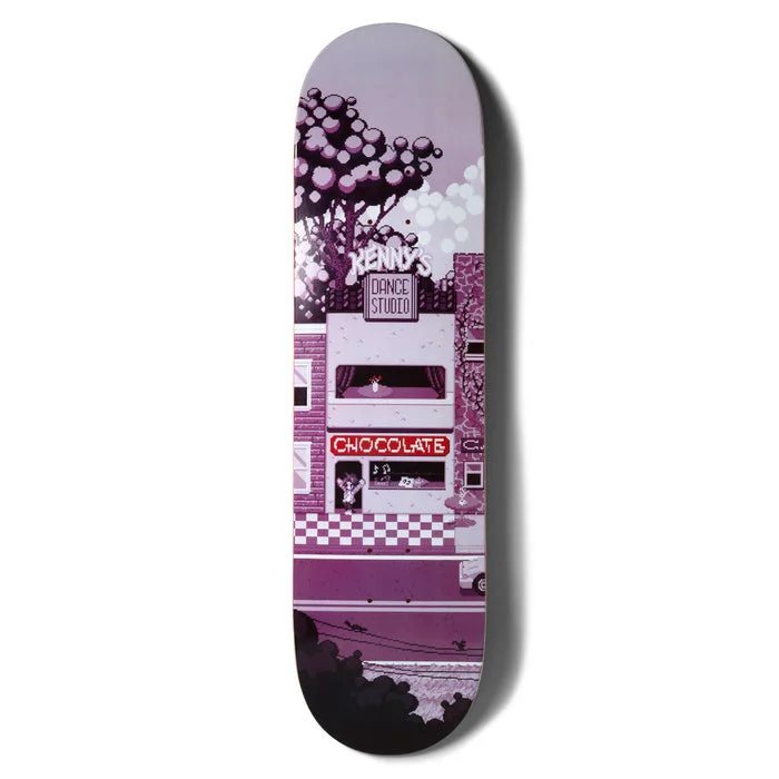 Skateboard Deck With Bamboo Construction-Chocolate Anderson Pixel City Deck - 8.25