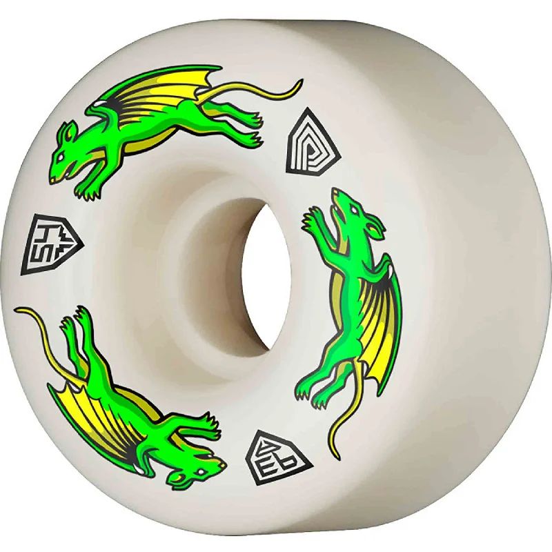 Skateboard Wheels With High Rebound-Powell Peralta Dragon Nano Rat 93a 54mm x 34mm Skateboard Wheels