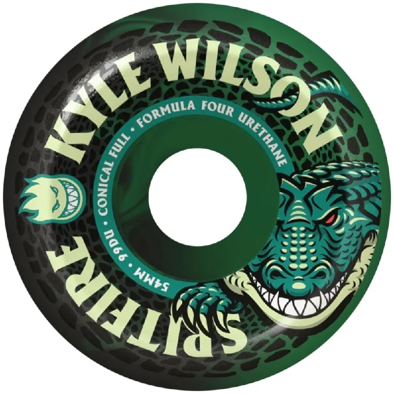 Skateboard Wheels With Durable Urethane-Spitfire Conical Full F4 Kyle Wilson Death Roll 99D 54mm - Skateboard Wheels