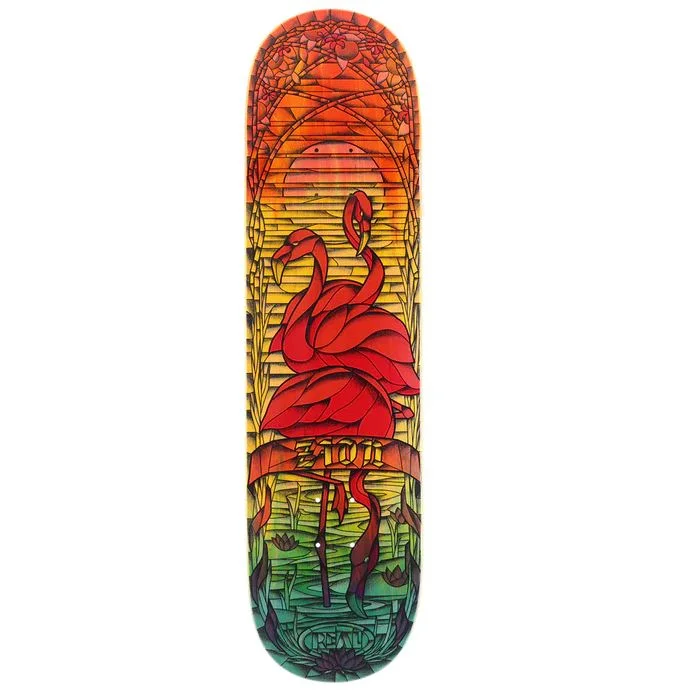 Skateboard Deck With Low-Maintenance Surface-Real Deck Zion Chroma Cath 8.38