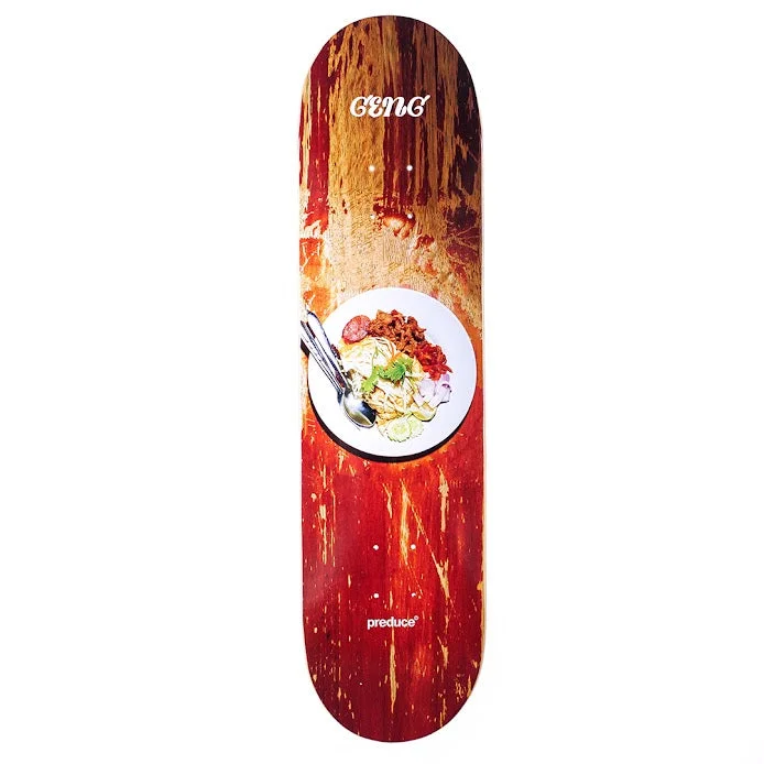 Skateboard Deck With Extra Stability-PREDUCE x KANRAPEE THAI FOOD PORN GENG JAKKARIN DECK // 8.125" x 32"