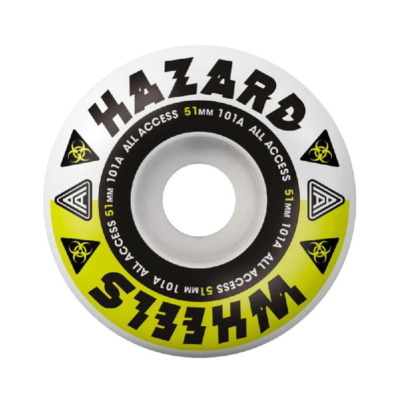 Skateboard Wheels With Soft Touch Feel-Hazard Melt Down Classic Radial White 101A - Skateboard Wheels