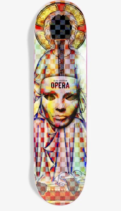 Skateboard Deck With Extra Grip Enhancement-Opera Deck 8.5 Throne Orange Clay Kreiner EX7