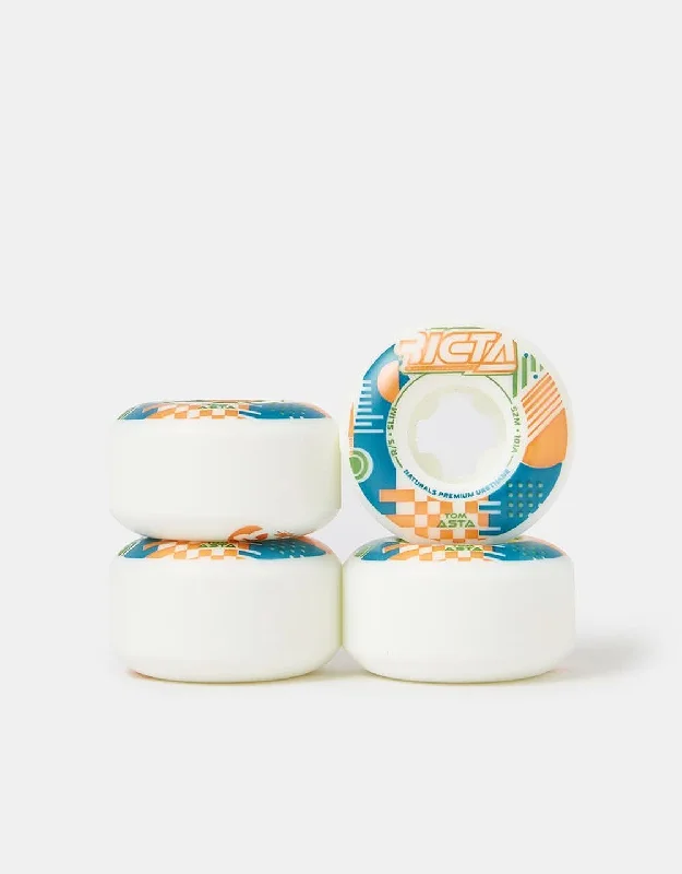 Skateboard Wheels With High Speed-Ricta Asta Flux Naturals Slim 101a Skateboard Wheels - 52mm