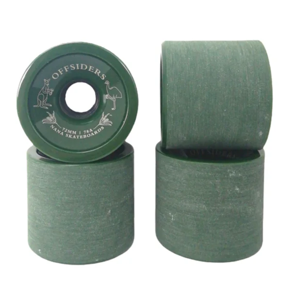 Skateboard Wheels For Longboards-NANA SKATEBOARDS - Offsiders Wheels Green 72mm