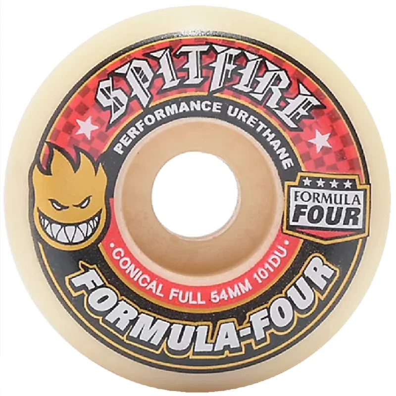 Skateboard Wheels With Precision Bearings-Spitfire Conical Full Formula Four 101D 54mm - Skateboard Wheels