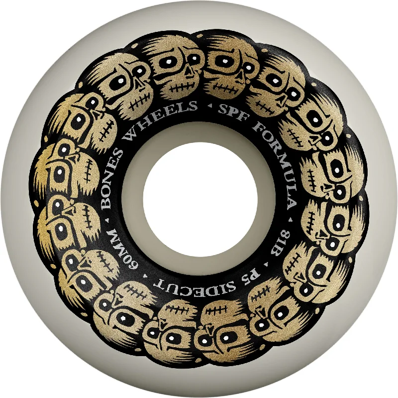 Skateboard Wheels With Classic Shape-Bones Circle Skulls Sidecut SPF Wheels - 60mm