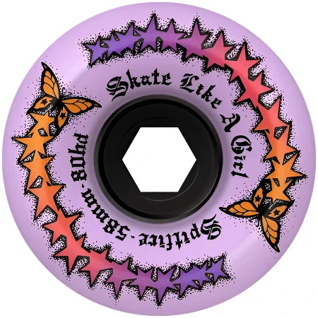 Skateboard Wheels With Superior Shock Resistance-SPITFIRE WHEELS 80HD SKATE LIKE A GIRL EVOLUTION 58MM