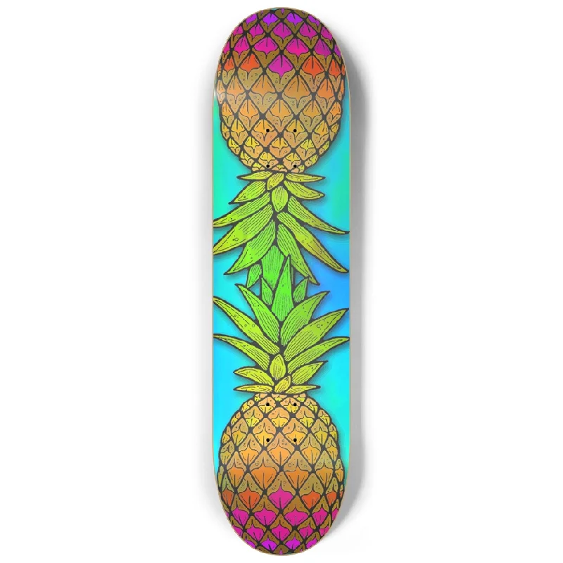 Skateboard Deck For Cruisers-8.25 Pineapple Holographic Custom Skateboard