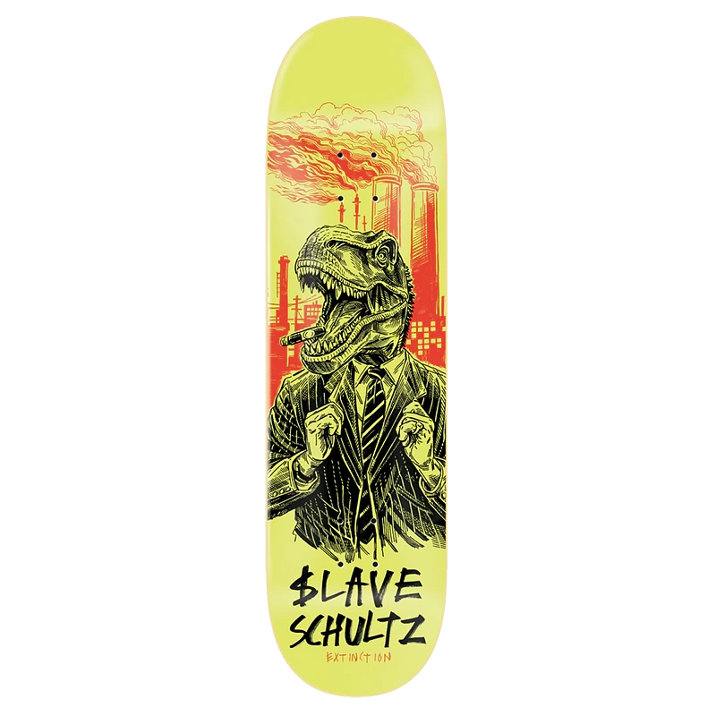 Skateboard Deck With Enhanced Maneuverability-Slave Schultz Extinction 8.375" Skateboard Deck