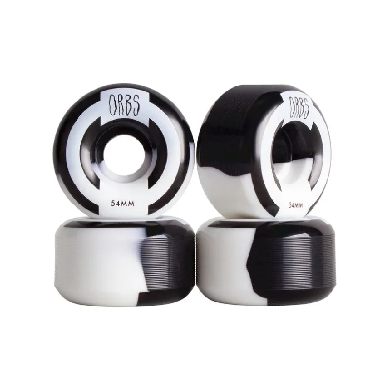 Skateboard Wheels With Extra Thick Core-Orbs Wheels 54mm Apparitions Splits Black/White