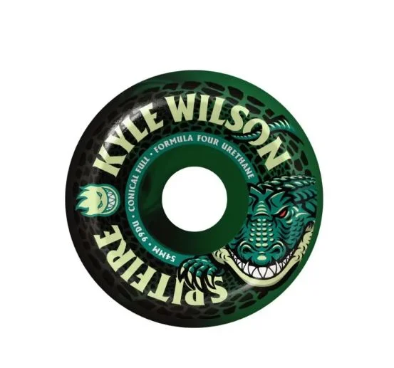 Skateboard Wheels With Water Resistance-Spitfire Wheels 54mm Kyle Wilson Deathroll F4 Concial Full 99a