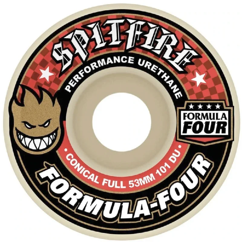 Skateboard Wheels With Anti-Flat Spot Formula-Spitfire Conical Full Formula Four 101D 53mm - Skateboard Wheels