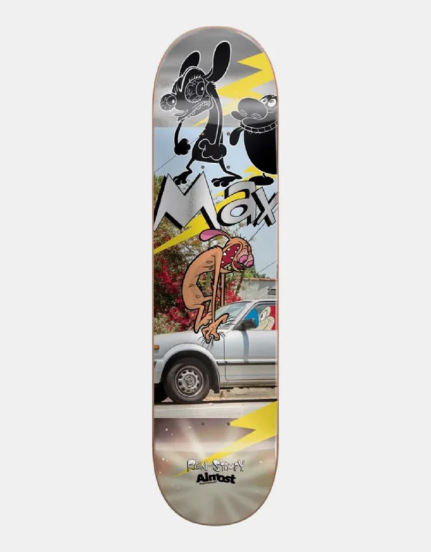 Skateboard Deck With Stronger Grip-Almost x Ren & Stimpy Max Road Rage R7 Skateboard Deck - 8.5"