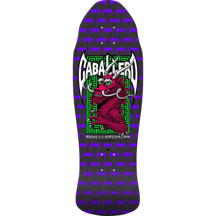 Skateboard Deck With Competitive Skating Specs-Powell Peralta Deck Steve Caballero Street Black Stain - 9.625 x 29.75