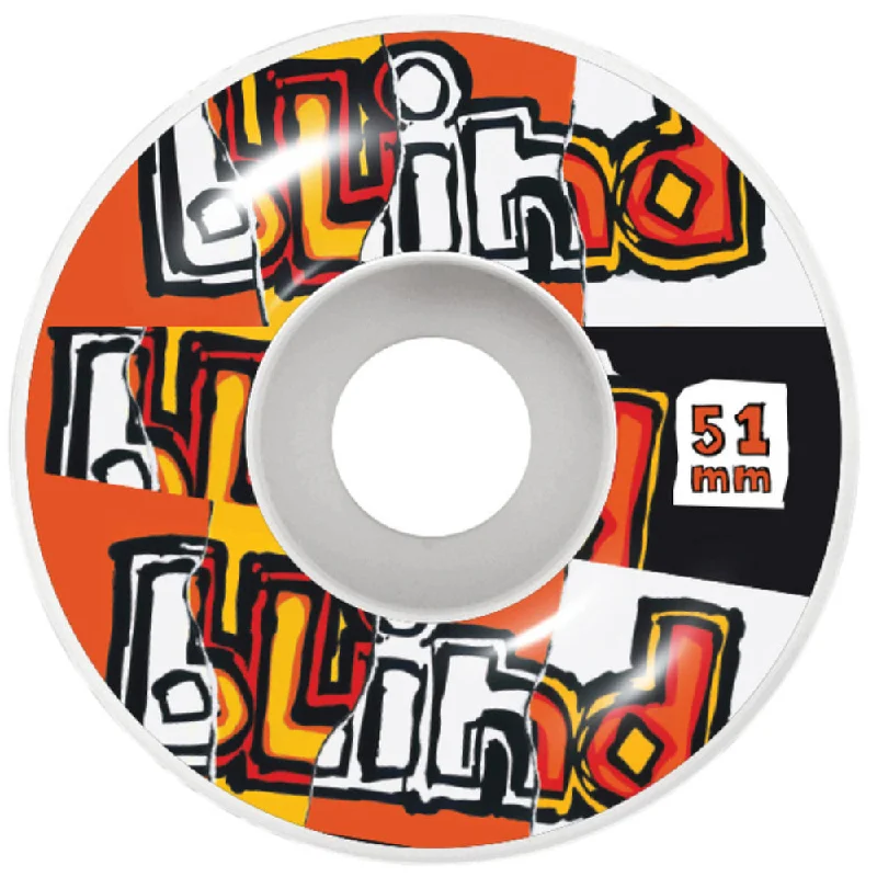 Skateboard Wheels For Ultra-Lightweight Setup-Blind OG Ripped Red Orange 51mm - Skateboard Wheels