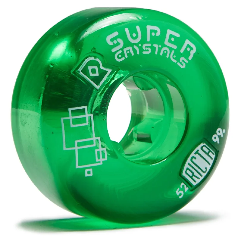 Skateboard Wheels For Premium Skating Experience-Ricta Super Crystals Green 99A - Skateboard Wheels