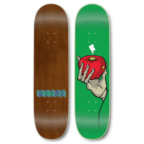 Skateboard Deck For Park Skating-Strange Love Apple Deck 8.5 -(Green)