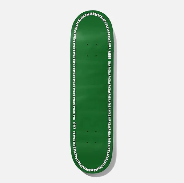 Skateboard Deck With Smooth Finish-Baker Deck KS Edge Green Embossed 8.0