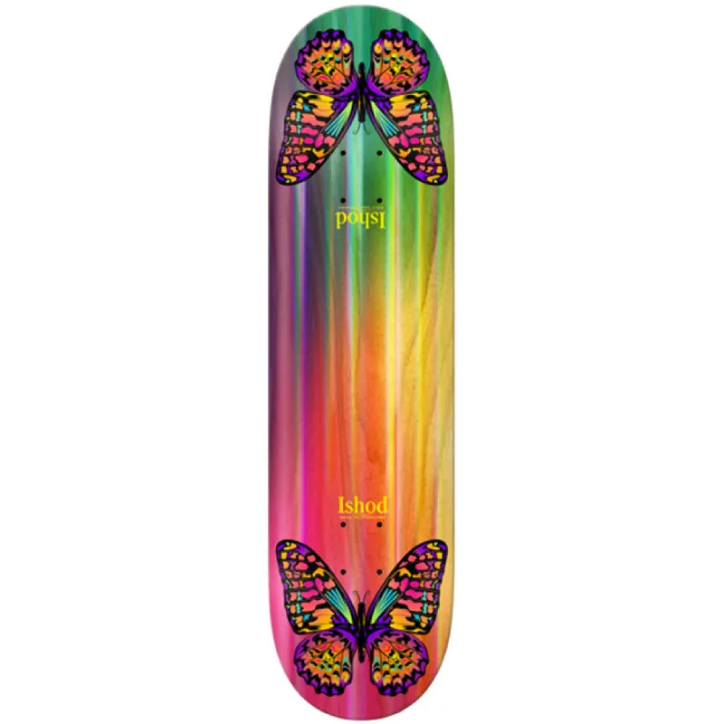 Skateboard Deck With Extra Pop-Real Ishod Rainbow Monarch 8.25" Twin Tail Skateboard Deck