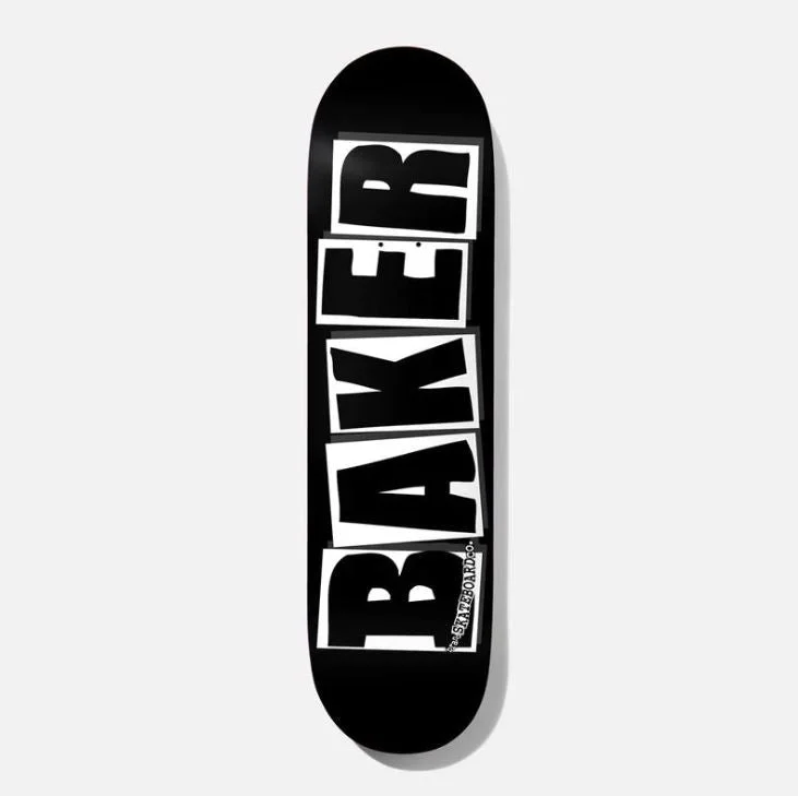 Skateboard Deck With Custom Graphics-Baker Deck Brand Logo Black 8.0