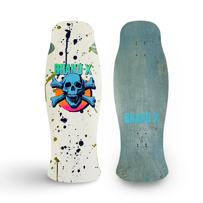 Skateboard Deck For Maximum Speed-Knucklehead ONE-OF-A-KIND, FLUORESCENT & GLOW IN DARK Hammerhead Deck 10.6"x31" HAND-PAINTED (1 of 1)