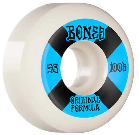 Skateboard Wheels With Extra Grip-Bones Price Point Wheels V5 Sidecuts 100's 53mm White