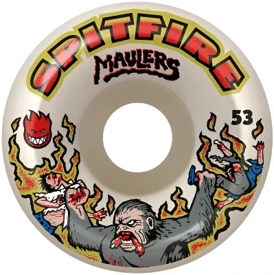 Skateboard Wheels With Low Weight-SPITFIRE WHEELS FORMULA FOUR MAULERS CONICAL FULL 53MM