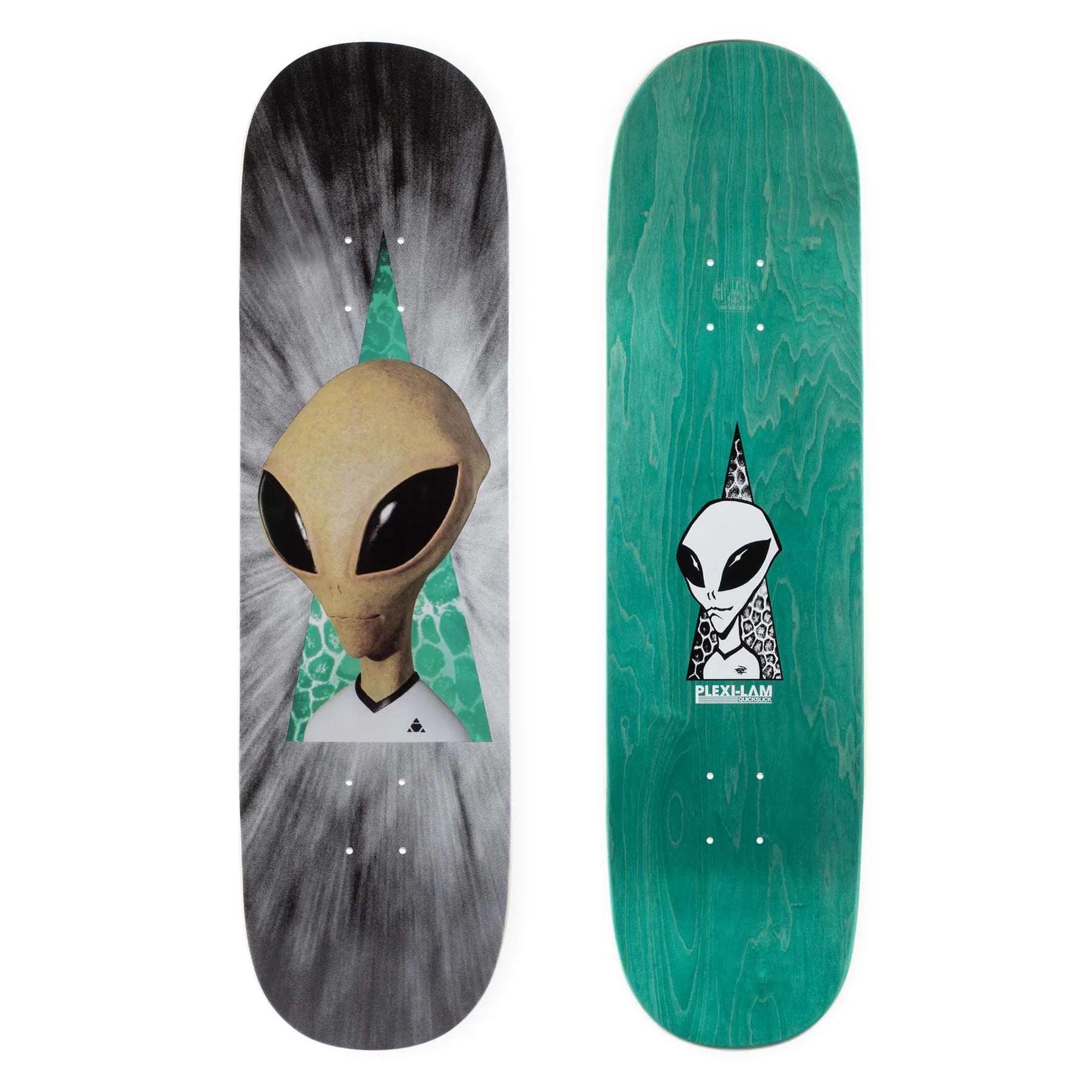 Skateboard Deck With Perfect Flick-Alien Workshop Deck 8.5 Visitor Reality Plexi Lam