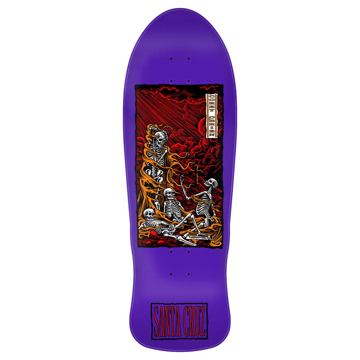 Skateboard Deck With Water-Resistant Finish-Santa Cruz - O'Brien Purgatory Re-Issue Deck (9.85")