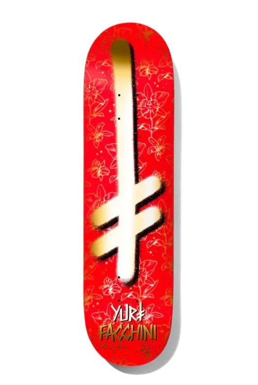 Skateboard Deck With Low-Maintenance Surface-Deathwish Deck YF Gang Logo Orchids 8.25