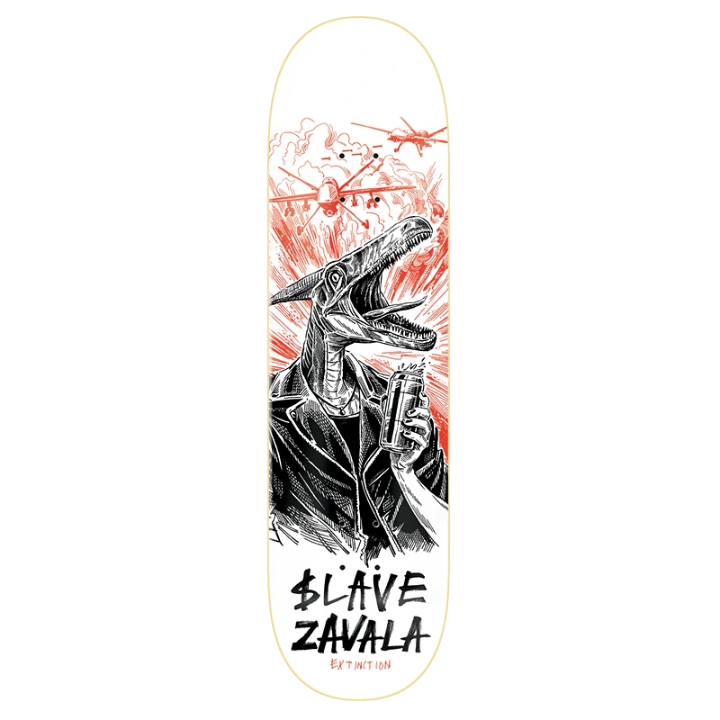 Skateboard Deck With Competitive Edge-Slave Zavala Extinction 8.25" Skateboard Deck