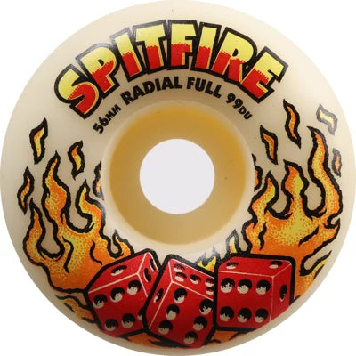 Skateboard Wheels With Pro-Level Performance-SPITFIRE WHEELS FORMULA FOUR HOT HAND RADIAL FULL 54MM